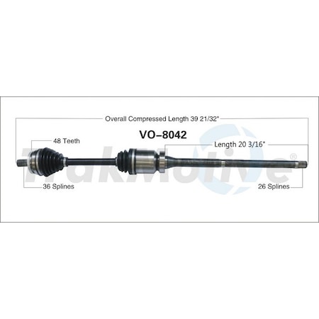 Surtrack Axle Cv Axle Shaft, Vo-8042 VO-8042